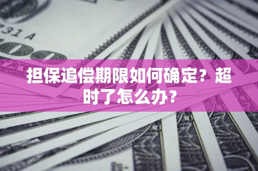 济南担保追偿期限如何确定？超时了怎么办？