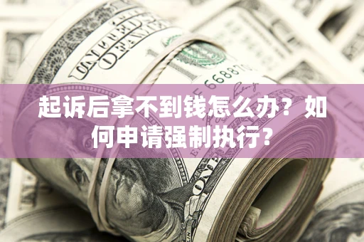 济南起诉后拿不到钱怎么办？如何申请强制执行？