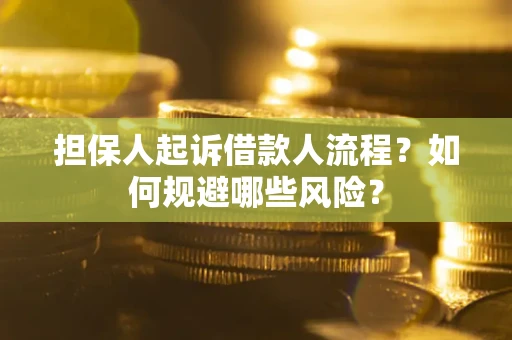 济南担保人起诉借款人流程？如何规避哪些风险？