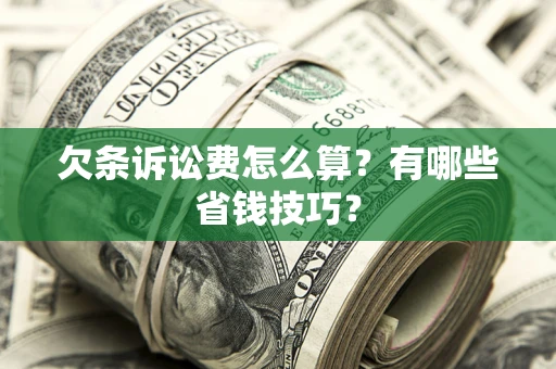 济南欠条诉讼费怎么算？有哪些省钱技巧？